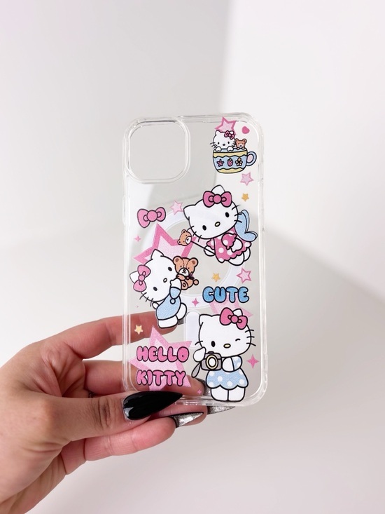 Other - NWT Sanrio Hello Kitty Cute Cartoon Clear Pink Magsafe Case For iPhone 15 Plus